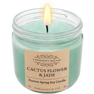 "CACTUS FLOWER & JADE" Forever Spring Fragrance - Floral Scented Soy Candle